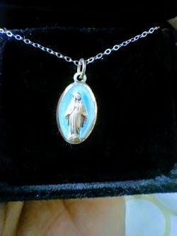 Sterling Silver Blue Miraculous NecklaceÂ