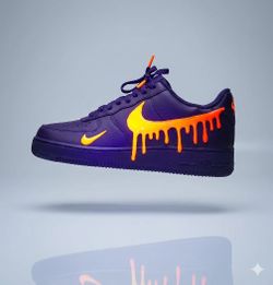 Size 10 Mens Custom Drip Nike Air Force Ones
