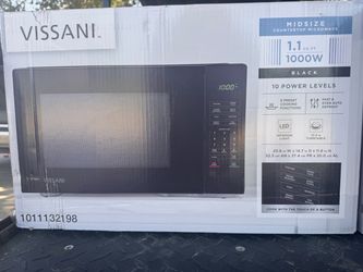 2 new Vissani 1.1 Cu. Ft. 1000W Countertop Microwave