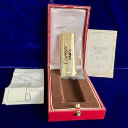 Vintage Oval Gold Cartier Lighter New Sealed Old Stock Full Set