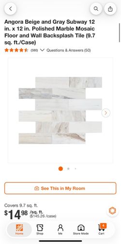 Marble flooring or backsplash