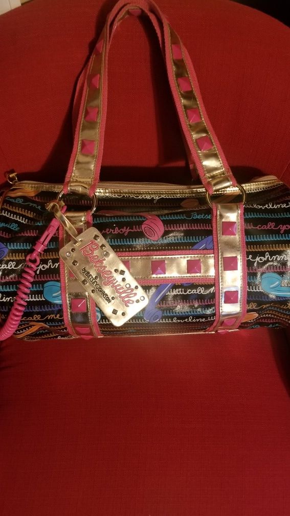 Betseyville by Betsey Johnson Call me telephone tote bag