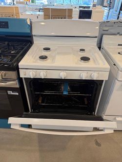 GE 30" White Freestanding Gas Range