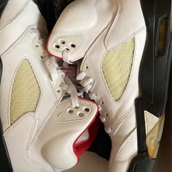 Fire Red Retro Jordan 5s Size 8.5