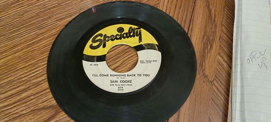 Sam Cooke-"I'll come running back to you." Specialty Records