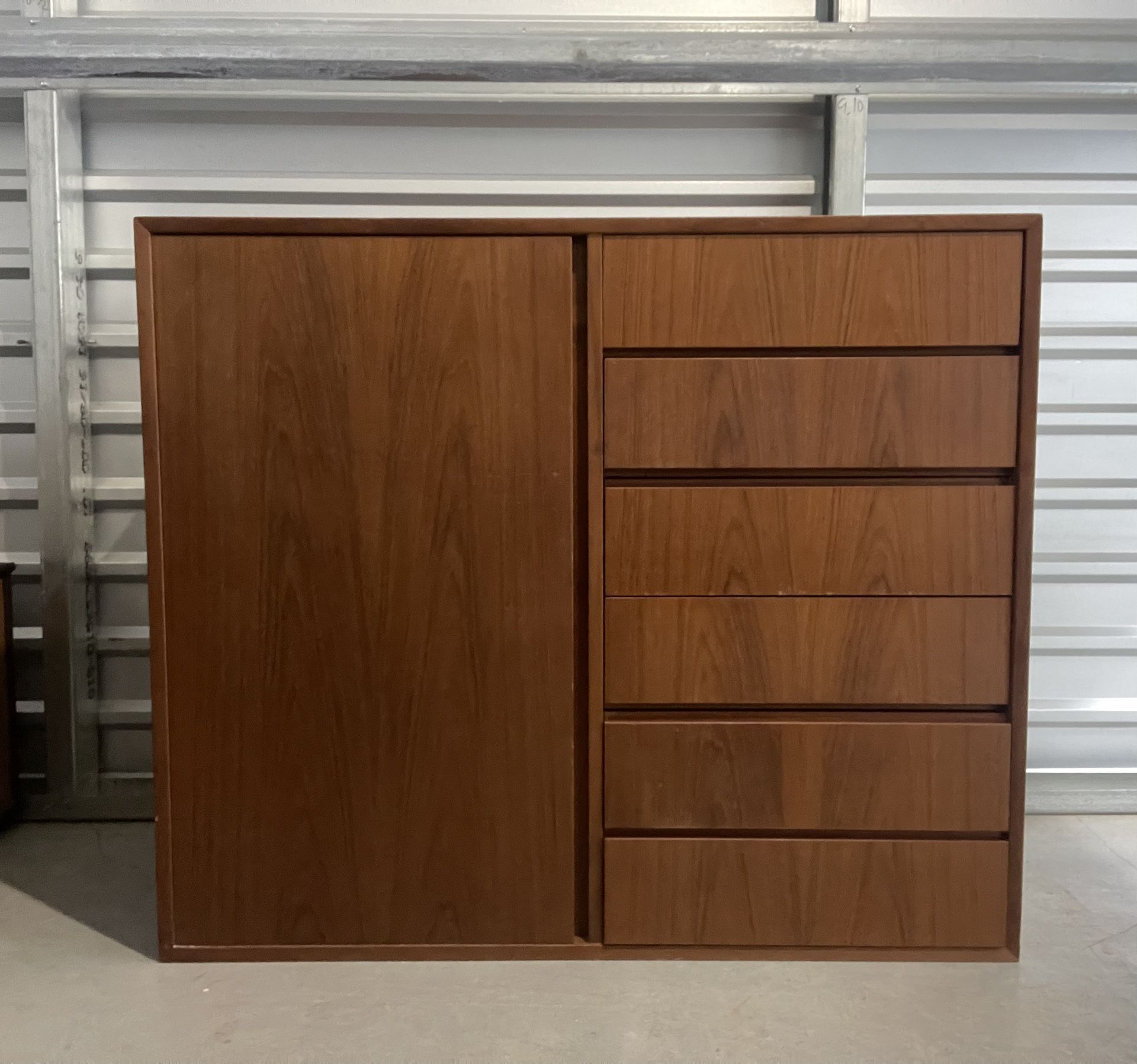 Vintage MCM Teak Highboy Dresser/Wardrobe 