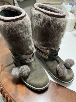 Helly Hansen 'iskoras' Waterproof Leather Snow Boots Size 9