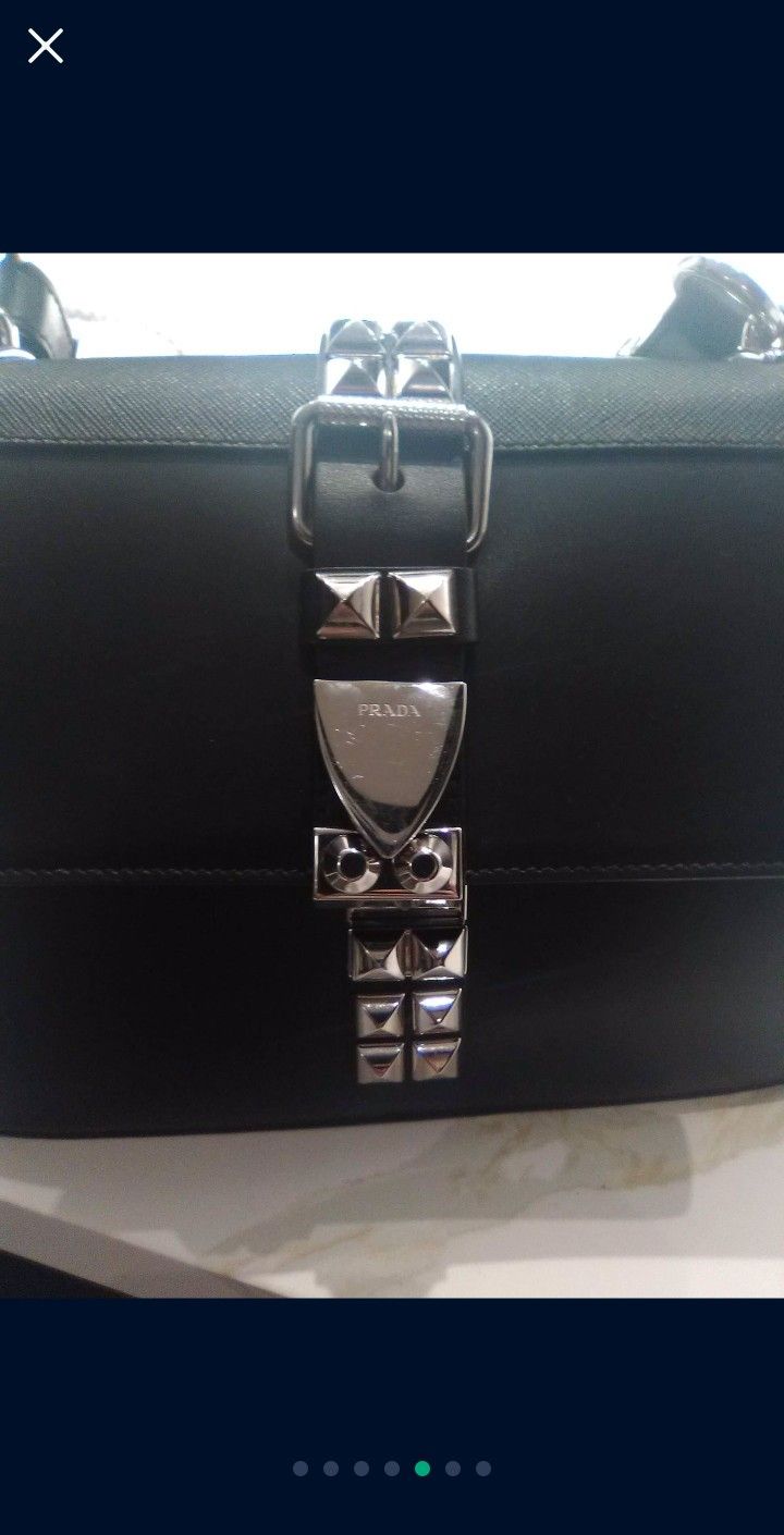 🔥 Prada Elektra 1BA179 Black Saffiano Leather Bag – Dust Bag + Card – Like New