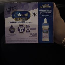 6 Enfamil Gentelease Infant Formula Bottles Ready to Use 2oz each