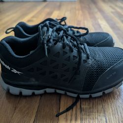 Reebok Sublite Cushion Unisex Safety Shoes, Alloy Toe.  Men's Size 6 Wide Women's Size 8 Wide 