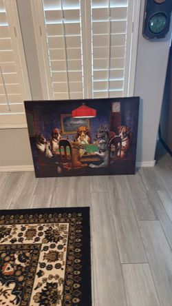 Dogs, playing poker