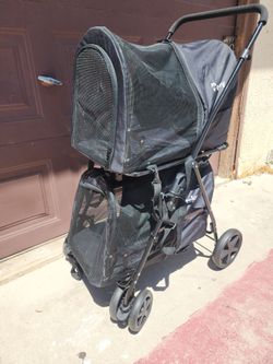 Petty Pet Stroller Black Double Carrier