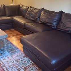 Extra Large, Expandable Brown Couch 