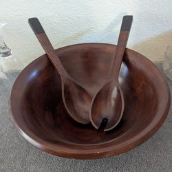 Crate And Barrel Wood Salad Bowl