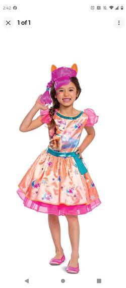 My Little Pony Movie DELUXE Sunny Starscout Dress + Hair Halloween Costume 3T-4T