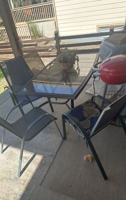 Outdoor Table And Four Chairs