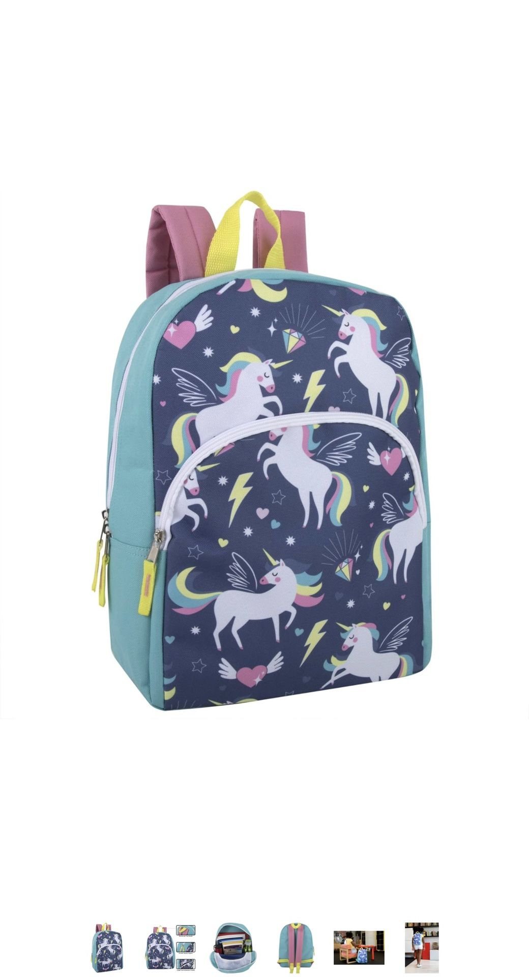 Trail maker 15 Inch Kids Backpacks for Preschool, Kindergarten, Elementary School Boys and Girls with Padded Straps (Smiling Sharks)