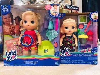 NEW Set of 2 Baby Alive Dolls