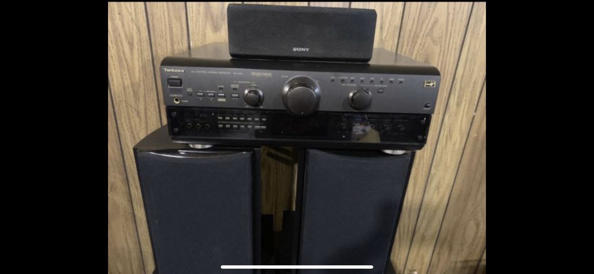 Technics stereo receiver and speakers Sony, Insignia