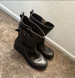 Rag and bone leather moto ankle boots 6.5