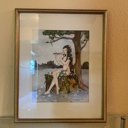 Hand Painted Mermaid H21 X W17