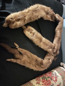 Vintage Mink Fur Mink pastel scraf