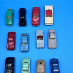 1950s INGAP Italy Set 12 Plastic cars,Various Models Numbered 1-12 Train Scenery