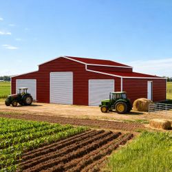 42FT x 30FT Heavy-Duty Metal Garage Storage Shed – Weather-Resistant Steel Structure for Home & Farm Use - The customer must have unloading capabiliti