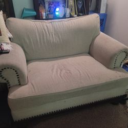 Two Arm Chairs And Ottoman