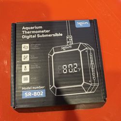 Aquarium Thermometer Submersible, Digital Fish Tank Thermometers with USB for GlassTank, Aquariums Temperature Gauge ±1℉ Accurate, Suitable for Fish, 