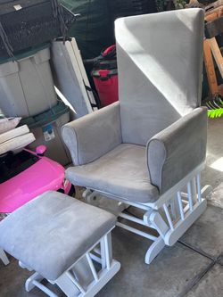 Microfiber glider w ottoman