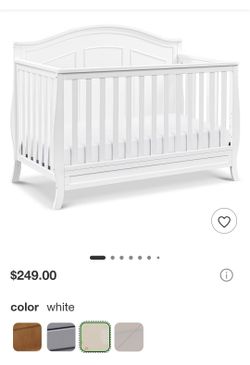 4-in-1 Convertible Crib - White lightly used