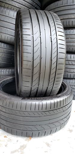 Two 255/35/19 CONTINENTAL SPORT CONTACT 95% TREAD