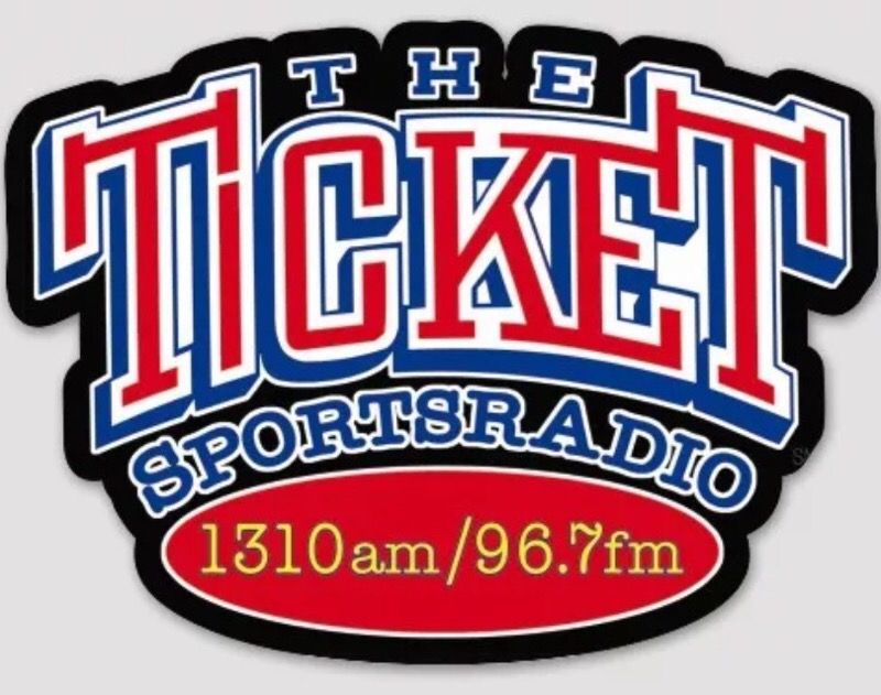 The Ticket 1310 AM FM Sports Radio Truck Window Sticker Decal Peel and Stick