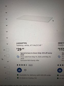 Ikea Lagkapten tabletop (good for alex drawers)
