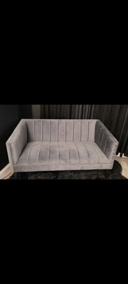Gray Velvet Sofa
