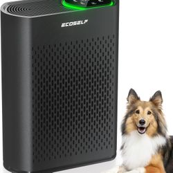 ECOSELF Air Purifiers for Home Large Room Up to 2400 Ft² with Air Quality Monitor 20dB Sleep Mode, Powerful Air Purifier for Bedroom Office Living Roo