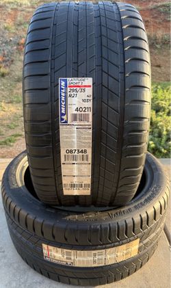 TWO NEW 295/35R21 Michelin Latitude Sport 3 N2 Porsche Macan Tires 295-35-21 295 35 21