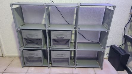 9-Cube Storage Organizer bookcase with 6 Bins