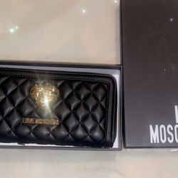 Black Genuine Leather Moschino Wallet (OBO)