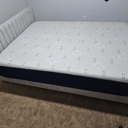 Full/Queen Sized Mattress And Bed Frame