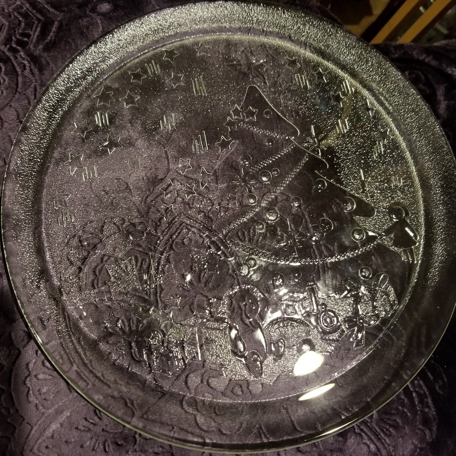 Crystal Christmas Plate