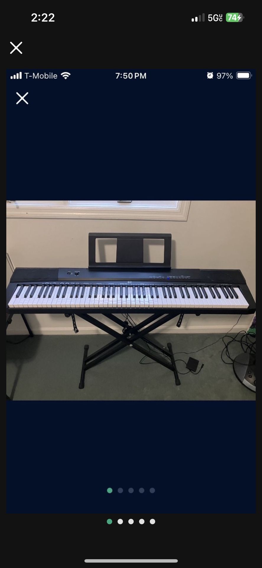 Keyboard With Stand Works Perfect (back Wire Panel Broke)