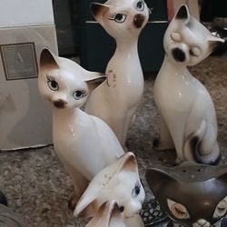 Vintage Cats And 5 Salt N Pepper Cats