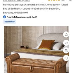 NEW - Bedroom Storage Bench