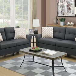 Brand New Grey Sofa & Loveseat 