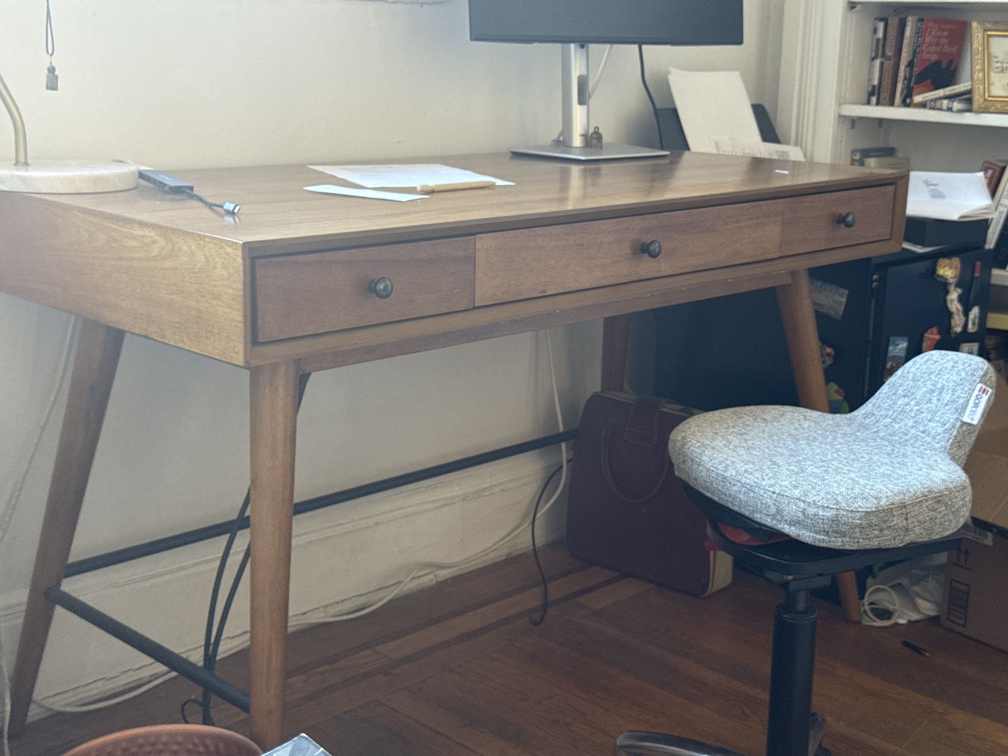Solid Wood Mid Century Modern Desk