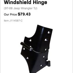 Jeep  97-06 Windshield Hinge  Driver And Passenger Side 