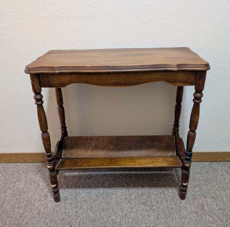 Vintage Side Table/ Book Holder