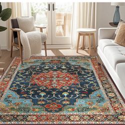 👉 Tapete Grande 9x12 Estilo Persa – Antideslizante, Suave y Elegante